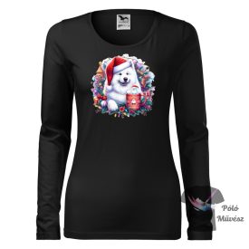   Karácsonyi Szamojéd póló - Samoyed póló - Kutyás póló - Egyedi Feliratos póló