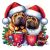 Karácsonyi Shar Pei póló - Shar Pei pulcsi - Kutyás póló - Egyedi Feliratos póló