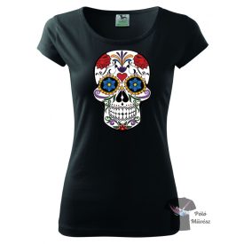 Koponyás póló - Sugar Skull póló - Egyedi póló