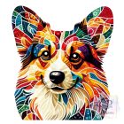 Welsh Corgi mozaik póló - Welsh Corgi pulcsi - Kutyás póló - Egyedi Feliratos póló