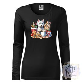   Karácsonyi West Highland White Terrier póló - Westi pulcsi - Kutyás póló - Egyedi Feliratos póló