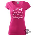 Whippet póló - Agaras pulcsi - Kutyás póló - Egyedi Feliratos póló