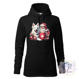   Karácsonyi Svájci Fehér Juhászkutya póló - White Swiss Shepherd pulcsi - Kutyás póló - Egyedi Feliratos póló