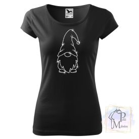   Christmas Gnome strasszos póló - Karácsonyos póló strasszokkal - Karácsony póló - Egyedi póló