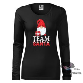   Team Santa póló - Karácsonyos póló - Karácsonyi póló - Egyedi póló