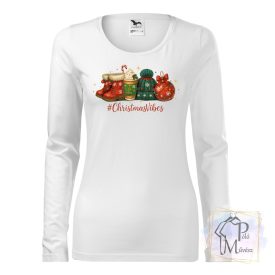   Christmas Vibes Karácsonyi póló - Karácsonyi pulóver - Egyedi póló