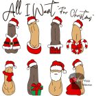 All I want for Christmas póló - Vicces Karácsonyi póló - Karácsonyi pulcsi - Egyedi póló